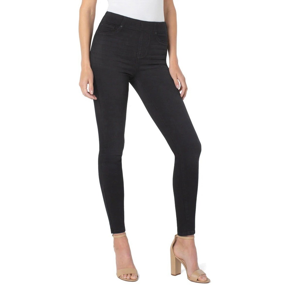 NWT Stitch Fix Liverpool Chloe Pull On Ankle Skinny Blackβ Rinse Size 6/28